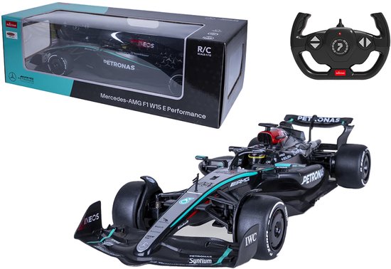 Jamara RC voertuig Auto - 402250 RC Auto - Mercedes-AMG F1 W15 E Performance - Zwart - 2,4GHz RC Model Kant en Klaar - 1:12 Bestuurbare Auto