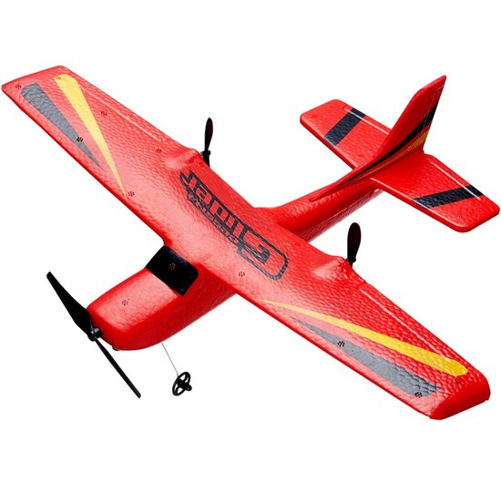 RC Vliegtuig - 2-Kanaals RTF Zweefvliegtuig - 2,4 GHz - 6-Assige Gyrostabilisator - Met 2 Batterijen - Makkelijk Te Vliegen - Voor Beginners En Kinderen