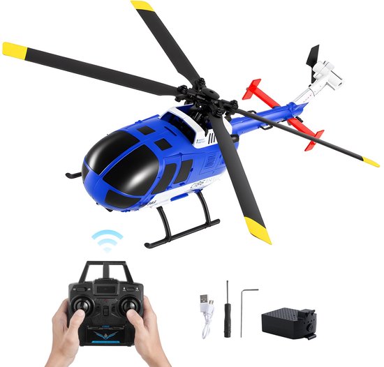 RC Helikopter - Afstandsbedieningshelikopter - 2,4 GHz - 4-Kanaals - 6-assige Gyroscoop - LED-Licht - Eénknops Start/Landing - Voor Beginners & Kinderen 8+