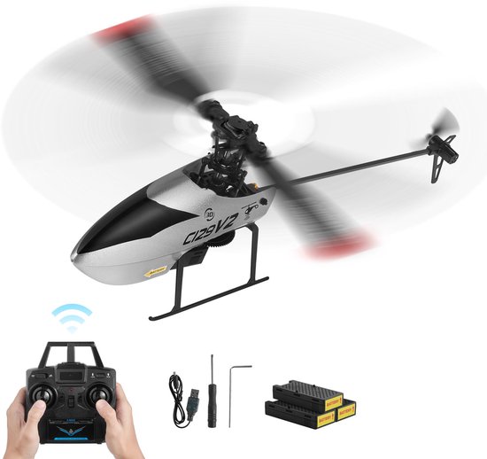 RC Helikopter - 4-Kanaals 2,4 GHz Met Gyro - 39 Min Vliegtijd - Starten/Landen Met Eén Knop - Voor Beginners - Voor Kinderen Vanaf 8 Jaar