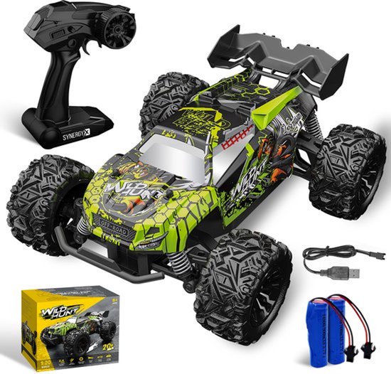 Bestuurbare RC Auto Offroad - Monstertruck Car - Afstandbestuurbaar Race Drift Car - 1:20 Schaal - 20 km/h - 15 min Rijtijd - 2.4G Afstandsbediening - 4WD Off-Road Monster Truck - Groen