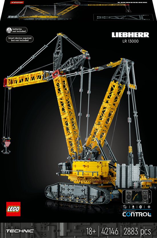 LEGO Technic Liebherr Rupsbandkraan LR 13000 Kraan met Afstandsbediening voor Volwassenen - 42146