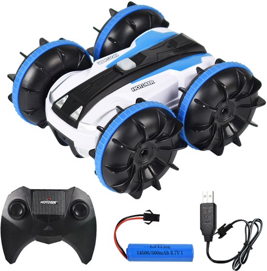 GT RC Bestuurbare Auto & Boot All-Terrain – Afstandsbestuurbare RC Auto voor Land en Water – Met oplaadbare Accu – Stunt Auto voor Jongens en Meisjes vanaf 6 Jaar