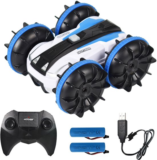 GT RC Bestuurbare Auto & Boot All-Terrain – Afstandsbestuurbare RC Auto voor Land en Water – Met 2 Oplaadbare Accu’s – Stunt Auto voor Jongens en Meisjes vanaf 6 Jaar