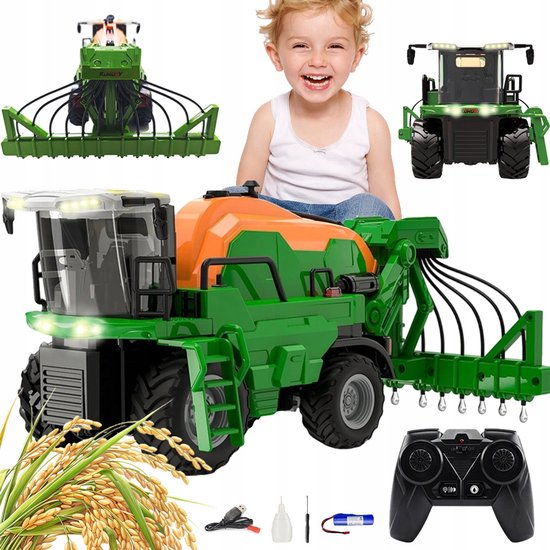 Speelgoed Tractor - 2.4GHz Bestuurbare Gieter Tractor - Met Licht & Geluid & Water Spuit - Kinderspeelgoed - Voor Kinderen 3-8 Jaar - Veilig & Educatief - Leerzaam & Leuk