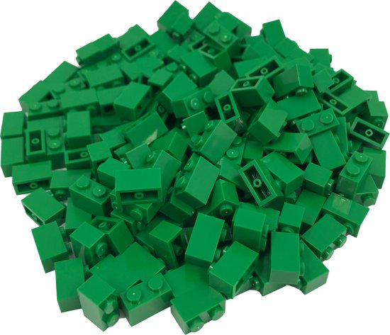 200 Bouwstenen 1x2 | Groen | Compatibel met Lego Classic | Keuze uit vele kleuren | SmallBricks