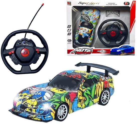 TKKJ Radiografisch Bestuurbare Auto - Speelgoed auto met koplampen - 1:20