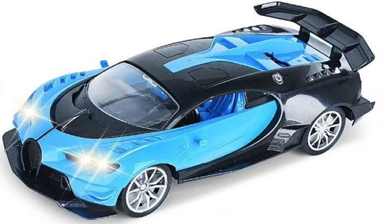 ZB-STORE RC Sportauto voor kinderen - Met verlichting & oplaadbare accu - Blauw
