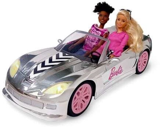 Happy People Barbie RC Droomauto - Zilveren auto voor 4+ jaar