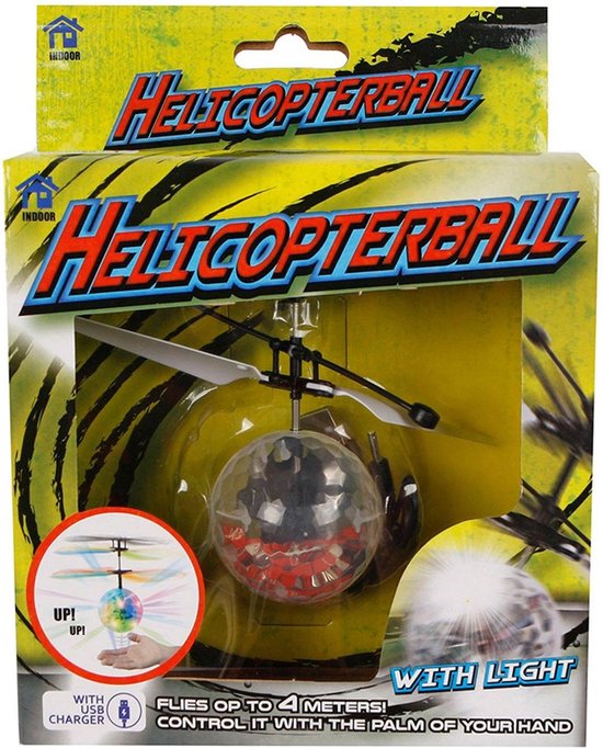 Van Manen Veenendaal BV Helikopterbal met Licht - USB Oplaadbaar - Handbeweging