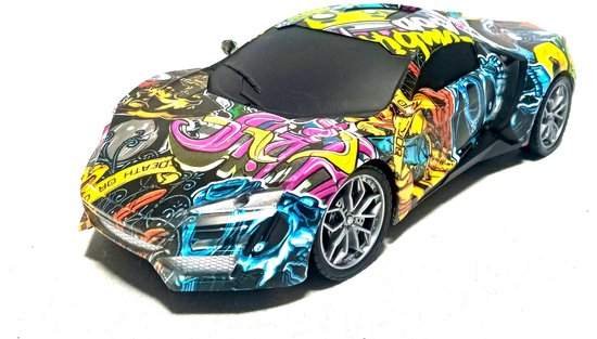 Radiografisch bestuurbare auto met LED koplampen - RC Car 1:16