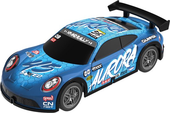 Wonky Cars Rally Car Thunder Light - RC bestuurbare auto met LED verlichting