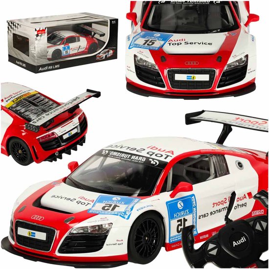 Rastar Audi R8 Sportauto - Bestuurbare RC auto met verlichting - Cadeautip