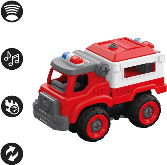 Lexibook Crosslander Fireman 3-in-1 brandweerwagen met elektrische oefening