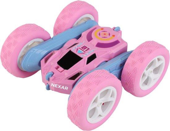 Nexar 838A Auto Roze – RC Stuntauto met LED Verlichting – 360° Flip Auto – Afstandsbedienbare Auto voor Kinderen