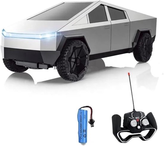 Bestuurbare Auto - RC-speelgoedauto voor kinderen - Cybertruck met afstandsbediening - 1/24 modelvrachtwagen - enkele accu, 2.4G - eenvoudige bediening