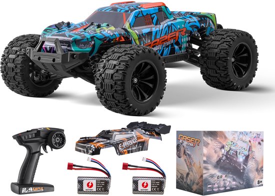 Op Afstand Bestuurbare Auto, 1:14 Schaal RC auto, all-Terrain 4WD off-road truck, 42 km / h Hoge Snelheid, met 45 ° Wheelie, Instelbare Snelheid, Cadeau voor Kinderen Vanaf 8 jaar.