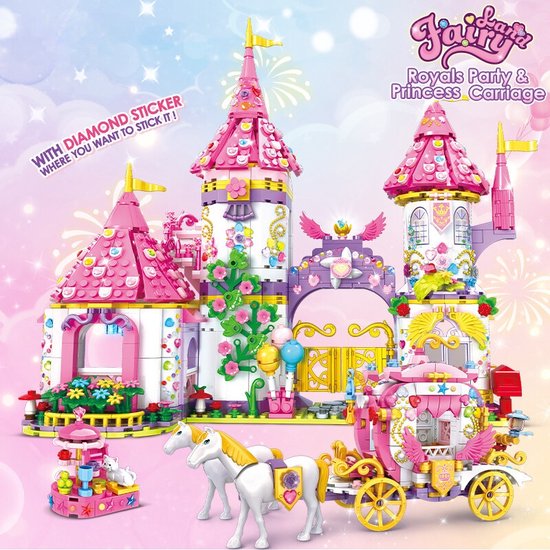 Fairy Land Castle - Prinsessen Kasteel Bouwset - Speelgoed voor Meisjes - 3D Bouwblokken - Educatieve STEM Set - Compatibel met LEGO - 1460 Stuks