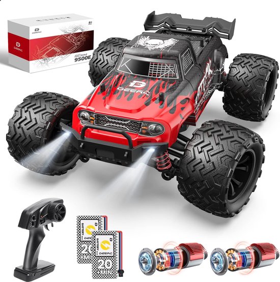 DEERC RC Auto 1:16 9500E - 4WD All-Terrain Monster Truck - 40 km/u Hoge Snelheid - Met 2 Oplaadbare Batterijen