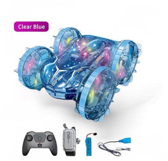 Infinity Games Studio Bestuurbare All-Terrain - RC Auto - Binnen- en Buitenspeelgoed - Rijdt & Vaart op Land & Water - Radiografisch - 2.4 GHz & Polsbediening - Waterdicht - Aqua-Land Racer - Compleet Cadeau voor Jongens & Meisjes 3+