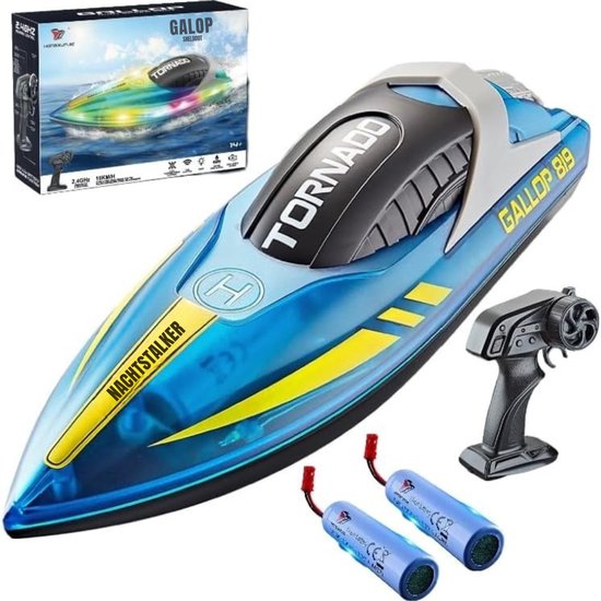 Core® Bestuurbare Boot - RC Boot - Boot op Bestuurbare Afstand - 15 km/h - Blauw- 25cm x 8cm x 7cm