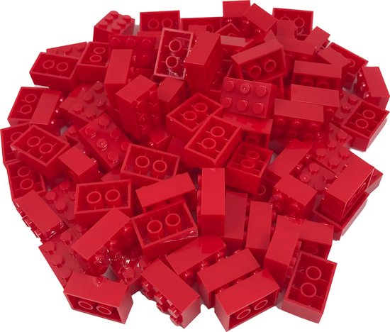 100 Bouwstenen 2x3 | Rood | Compatibel met Lego Classic | Keuze uit vele kleuren | SmallBricks