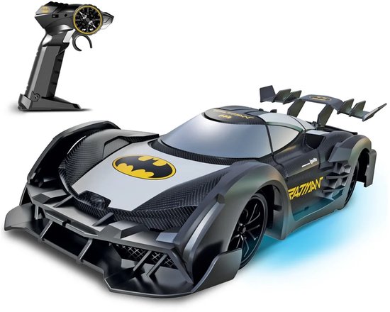 Bestuurbare Batman auto - Bestuurbaar speelgoedauto - Aanbevolen leeftijd: 3+ - Gepantserd - Exo-skelet bumper - Rubberen banden