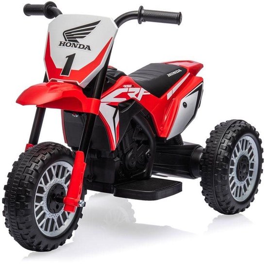 Baby Mix - RC voertuig - Elektrische motor Honda CRF 450R rood kunststof - speelgoed - radiografisch - motorfiets - kinderauto - rc auto - voertuig