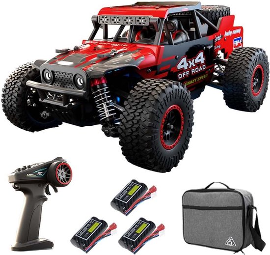 RC Auto 4WD Off Road Race Buggy 55km/u Hoog Toerental Inclusief Draagtas