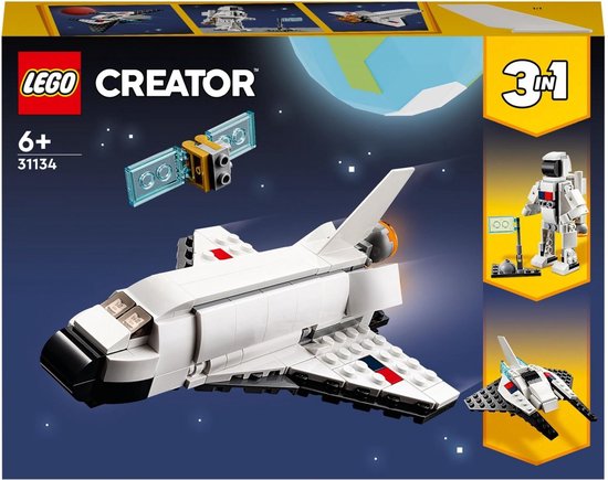 LEGO Creator 3in1 Space Shuttle Ruimteschip Set - 31134