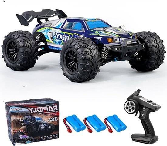 RC Offroad Buggy – RC Auto – RC Racewagen – RC Driftwagen – RC Buggy – 50 km/u Snelheid – 4WD Vierwielaandrijving – 3 Batterijen – 1:16 Schaal – Sterke 390 Koolborstelmotor – Robuuste Offroad Banden
