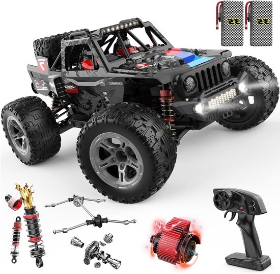 RC Truck – Radiografisch Bestuurbare Auto – RC Auto – Offroad Buggy – RC Wagen – Brushless Motor – Waterdichte Snelheidsregelaar