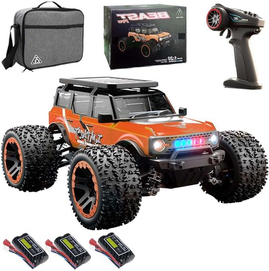 RC Buggy – RC Auto – Offroad Monstertruck – Radiografisch Voertuig – RC Racing Car – Oranje Uitvoering – Waterdicht – 40 km/u Top Snelheid