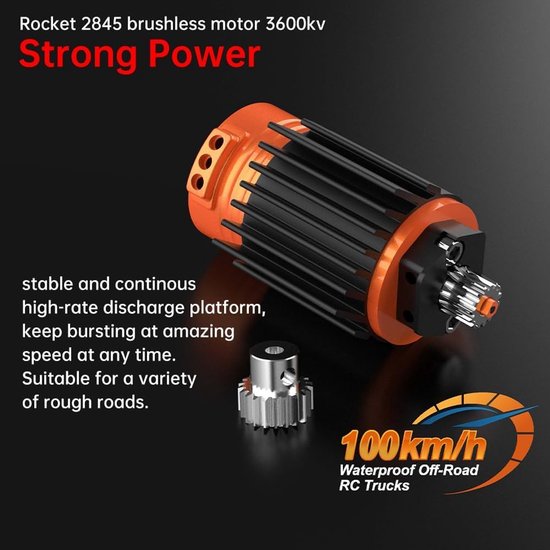 RC Auto – Afstandsbediening Wagen – Raceauto – Buggy – Offroad Auto – 1:12 Schaal – 100 km/u Topsnelheid – 3S Brushless Motor – Blauw – 3 Batterijen