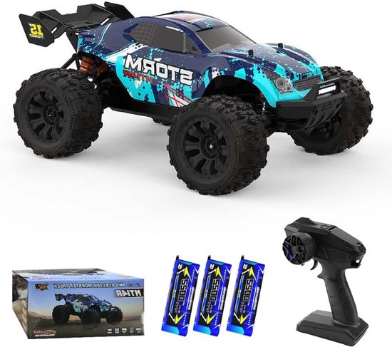 1/14 RC Off-Road Race Buggy – Afstandsbeduurbare Auto – RC Truck – Raceauto – Driftwagen – Groen – 3 Batterijen – 4WD Aandrijving – 100 km/u Topsnelheid