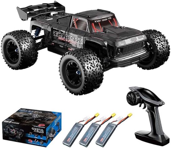 RC Buggy – Afstandsbedienbare Auto – Offroad Racewagen – 4WD RC Auto – Drift Buggy – 1:12 Schaal – 70 km/u Topsnelheid – 3 Batterijen Inclusief – Zwart