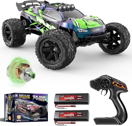 RC Auto – Radiografisch Bestuurbare Wagen – RC Truck – Offroad Voertuig – 1:10 Schaal – 46 cm Groot – 45 km/u Snelheid – 2x 2600mAh Batterijen