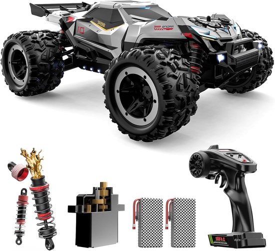 RC Monster Truck – RC Auto – RC Wagen – Bestuurbare Truck – Radiografisch Voertuig – 1:18 Snelheid Tot 55 km/u – Waterbestendig Met 50 Min Rijdtijd