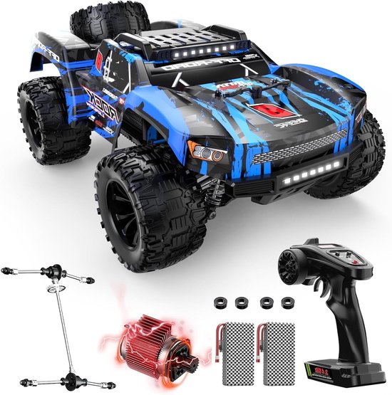 RC Truck – Afstandsbediening Auto – Stuntauto – Monstertruck – Offroad Buggy – 4WD Vierwielaandrijving – 2 Lithium-Ion Batterijen – Snelheid Tot 30 Km/u