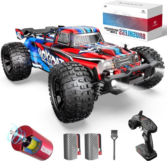 RC Auto – Afstandsbestuurbare Auto – Radiografisch Model – Offroad Crawler – 1:10 Schaal – 4WD – Borstelloze Motor – 60+ km/u Snelheid – 2,4 GHz Besturing – 40+ Minuten Speeltijd