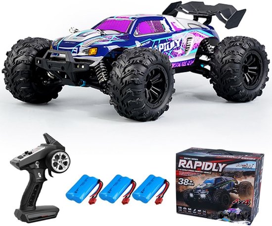 Snelle Off-Road RC Auto 50 km/u 4WD Drift Buggy met 3 Accu's
