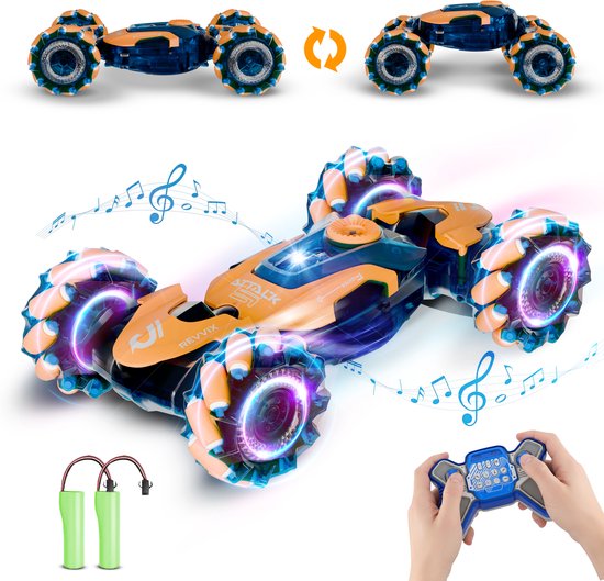 Revvix - RC Bestuurbare Auto - Rook & Licht - Stunts - 2 Accu's