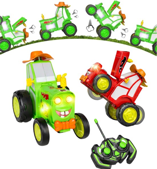 Goodz4All RC Auto – Bestuurbare Tractor met Afstandsbediening – Boerderij Speelgoed – Oplaadbaar – 23 cm – 3+ jaar - Met Licht & Muziek