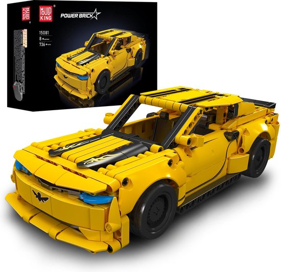 Dodge Challenger - Terug Trek Functie - Mould King 15081 - Kinderen - Pull Back Functie - 736 onderdelen - bouwset - lego compatibel