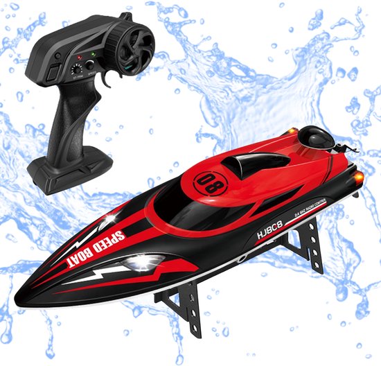 Pumpify Bestuurbare Boot – Waterspeelgoed – RC Boot – Snelheid Tot 25 km/h – 150m Bereik – Speelgoed Boot – Speedboot – Afstandsbestuurbare Boot - Speelgoed – 5 jaar – 6 jaar – 7 jaar – 8 jaar – 9 jaar – 10 jaar – Rood