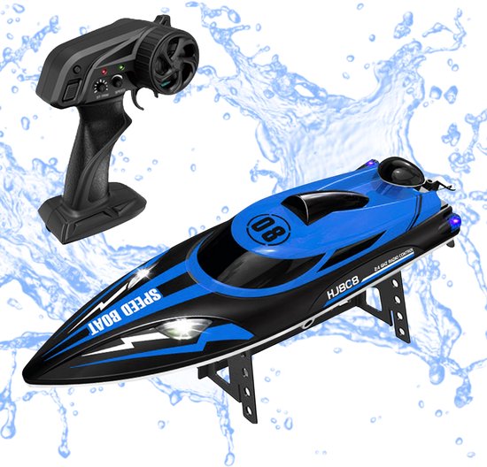 Pumpify Bestuurbare Boot – Waterspeelgoed – RC Boot – Snelheid Tot 25 km/h – 150m Bereik – Speelgoed Boot – Speedboot – Afstandsbestuurbare Boot - Speelgoed – 5 jaar – 6 jaar – 7 jaar – 8 jaar – 9 jaar – 10 jaar – Blauw