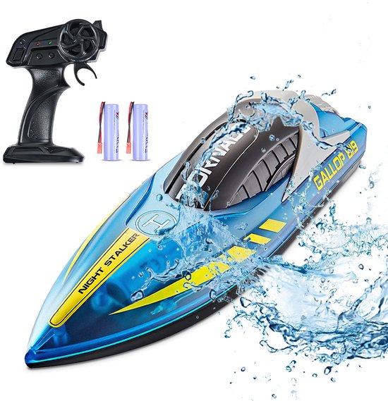 Pumpify Bestuurbare Boot – Waterspeelgoed – Met LED Verlichting – RC Boot – Snelheid Tot 15 km/h – 60m Bereik – Speelgoed Boot – Speedboot – Afstandsbestuurbare Boot - Speelgoed – 5 jaar – 6 jaar – 7 jaar – 8 jaar – 9 jaar – 10 jaar – Blauw