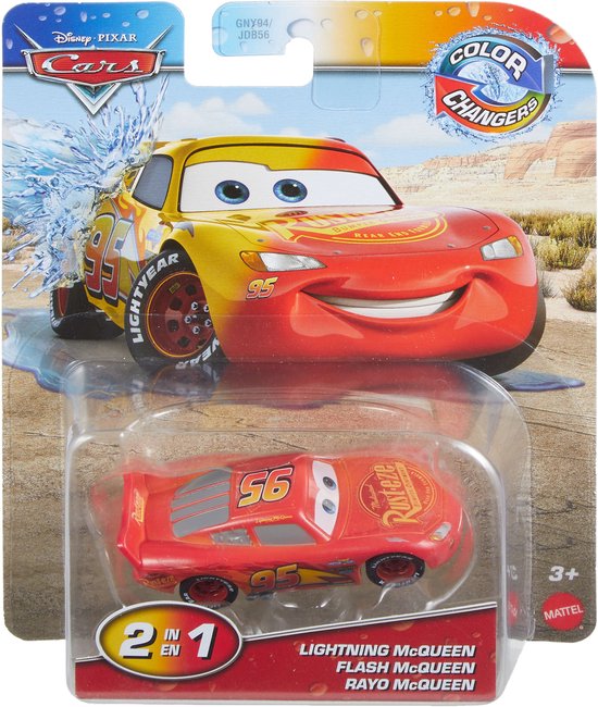 Disney Pixar Cars Disney and Pixar Cars On The Road Color Changers Lightning McQueen, Auto, 3 jaar, Metaal, Kunststof, Meerkleurig