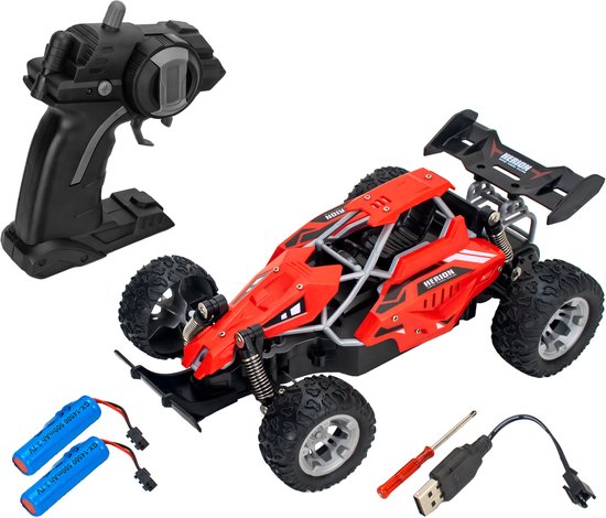 RC Buggy 1:16 – Afstandsbestuurbare Auto Offroad – 12 km/u – 2.4 GHz – Incl. 2 Oplaadbare Batterijen – Voor Kinderen