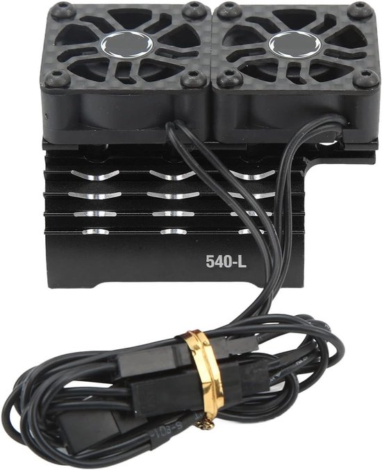 Allecto - Brushless Motor RC - Dubbele Ventilatoren - Zwart - 36mm 28000RPM - Warmteafvoer - Geschikt voor RC Auto 540 550 - Modelauto Upgrade - Zwart